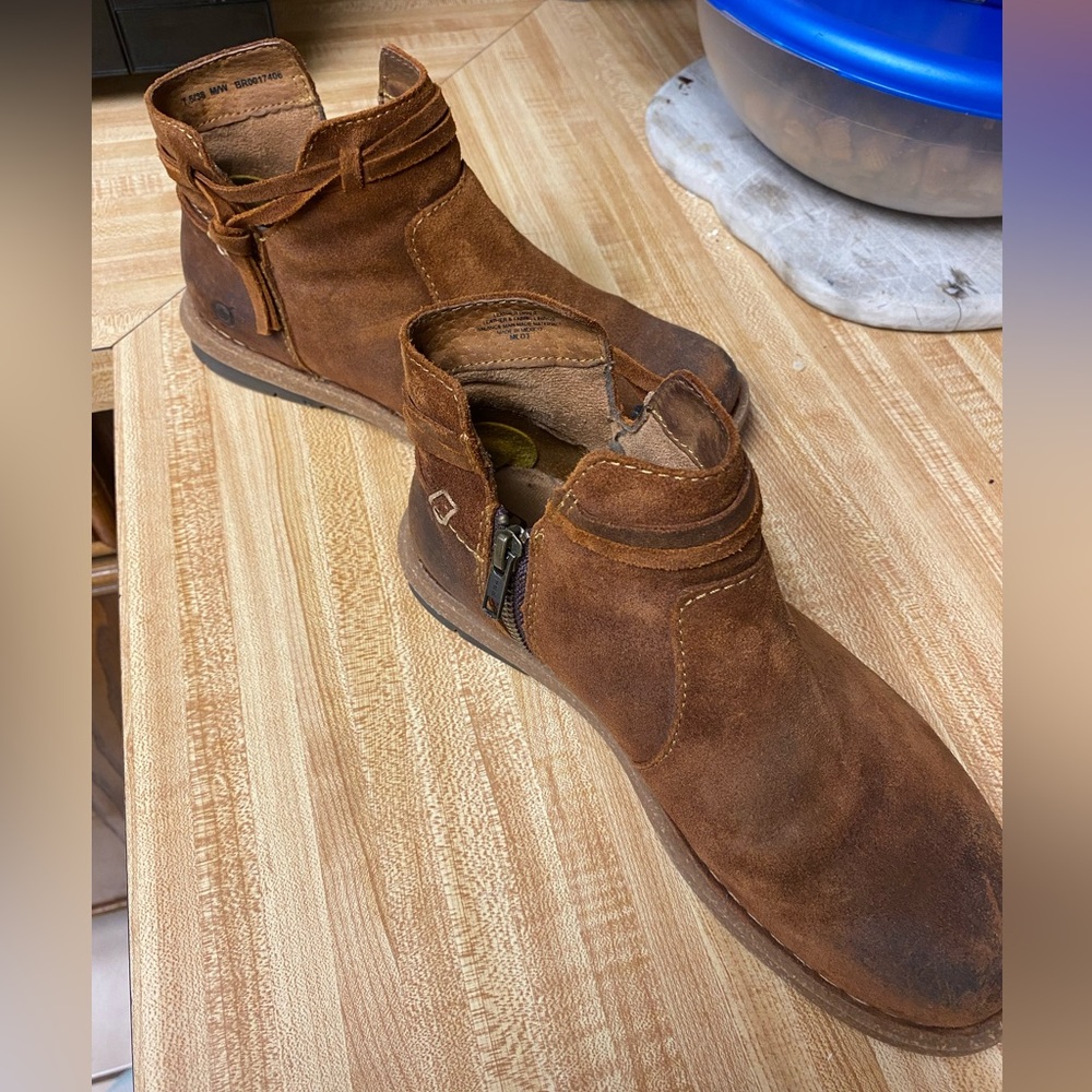 BORN Wynter Brown Suede Booties - Picture 2 of 10